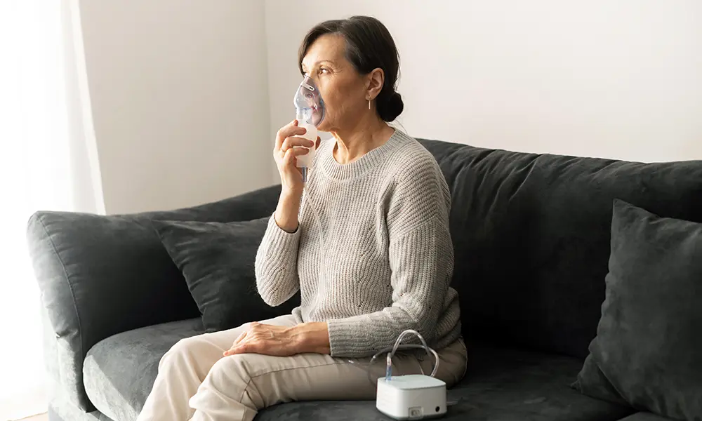 woman with oxygen